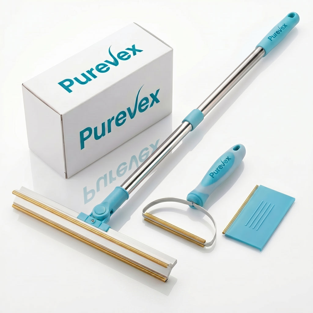 Kit Anti-Poils Purevex — Balai + Brosse Anti-Poils + Gant Offert